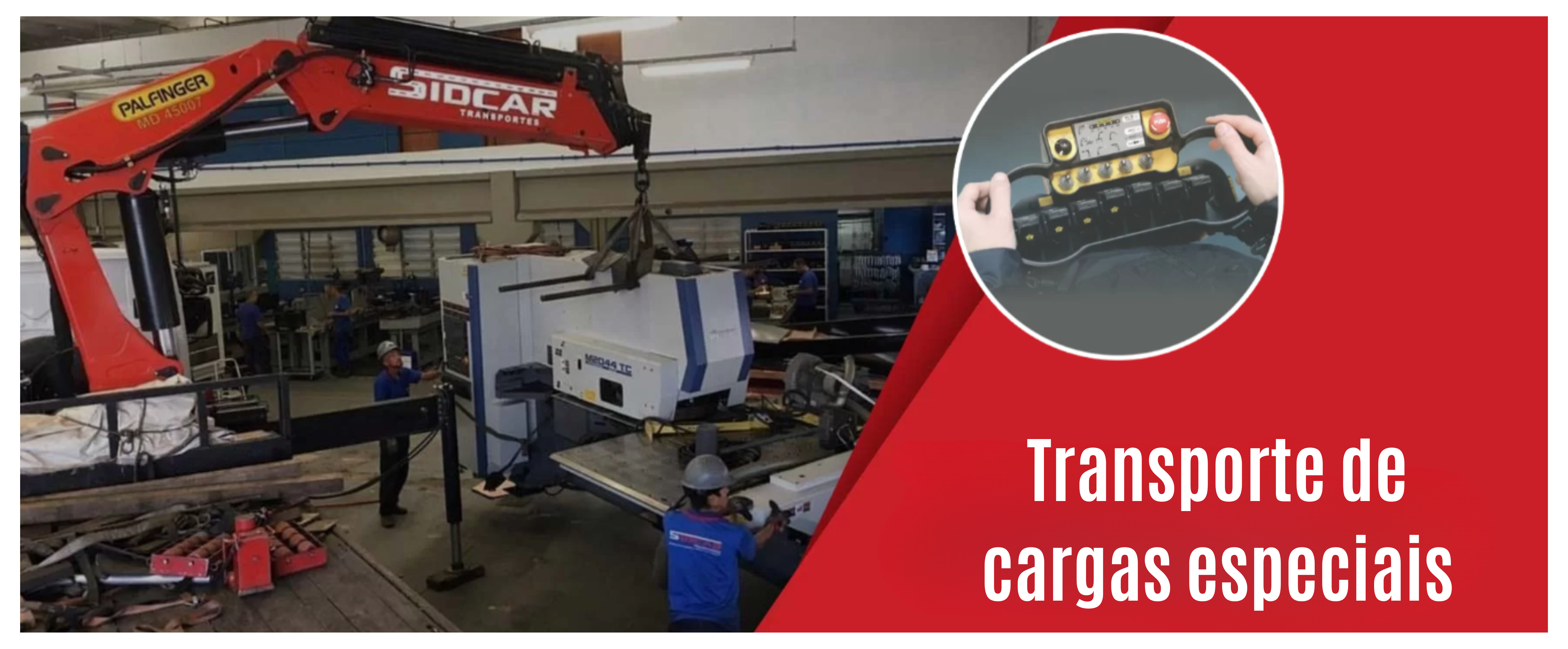 Sidcar banner cargas especiais